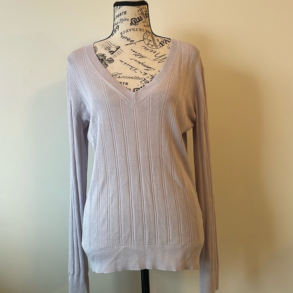 judith & charles Silk blend V-neck Long Sleeve Sweater - L